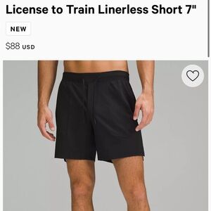 Mens Lululemon License to Train 7INCH
